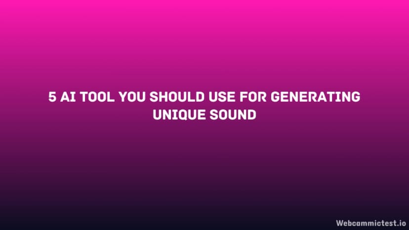 5 AI You Should Use For Generating Unique Sound